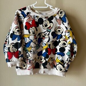 Zara Disney Character Crewneck Sweatshirt